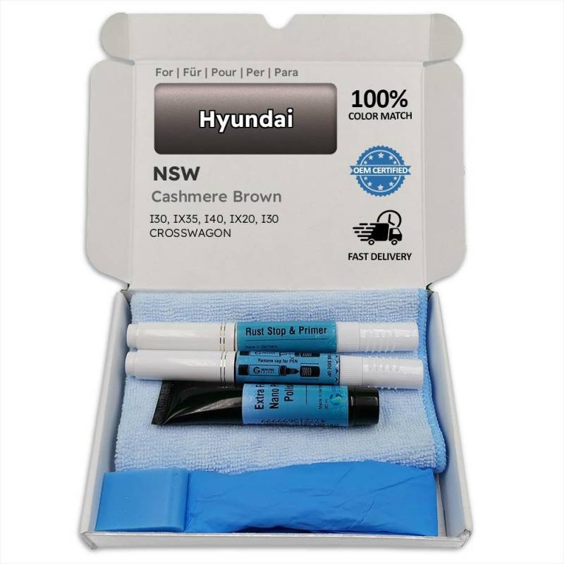Genuine Colors Lackstift Cashmere Brown NSW für Hyundai Braun I30 IX35 I40 IX20 CROSSWAGON von Genuine Colors