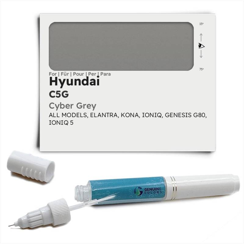 Genuine Colors Lackstift Cyber Grey C5G für Hyundai Grau Elantra KONA IONIQ Genesis G80 5 von Genuine Colors