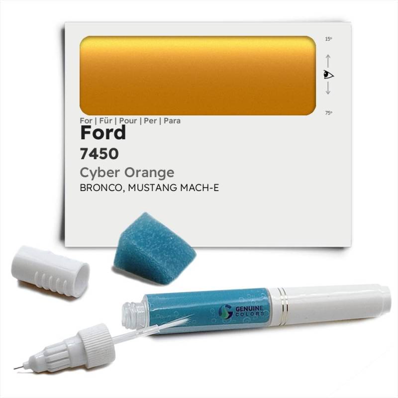 Genuine Colors Lackstift CYBER ORANGE 7450 für Ford BRONCO MUSTANG MACH-E von Genuine Colors
