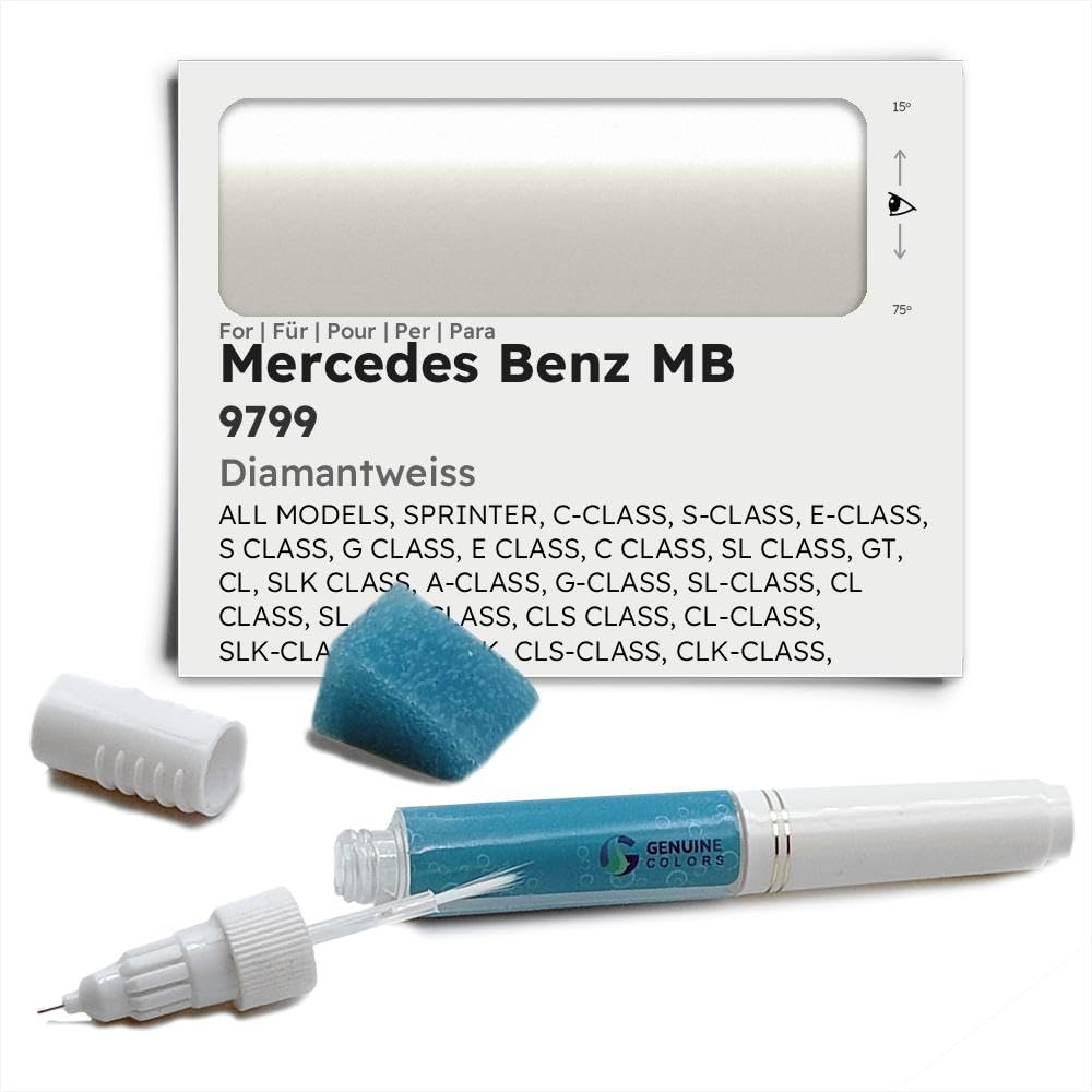 Genuine Colors Lackstift DIAMANTWEISS 9799 für Mercedes Benz MB Silber SPRINTER C-CLASS S-CLASS E-CLASS S CLASS G E C SL GT CL SLK A-CLASS G-CLASS SL-CLASS CLK CLS CL-CLASS SLK-CLASS CLS-CLASS CLK-CLA Genuine Colors Lackstift DIAMANTWEISS 9799 für Mercedes Benz MB Silber SPRINTER C-CLASS S-CLASS E-CLASS S CLASS G E C SL GT CL SLK A-CLASS G-CLASS SL-CLASS CLK CLS CL-CLASS SLK-CLASS CLS-CLASS CLK-CLA von Genuine Colors