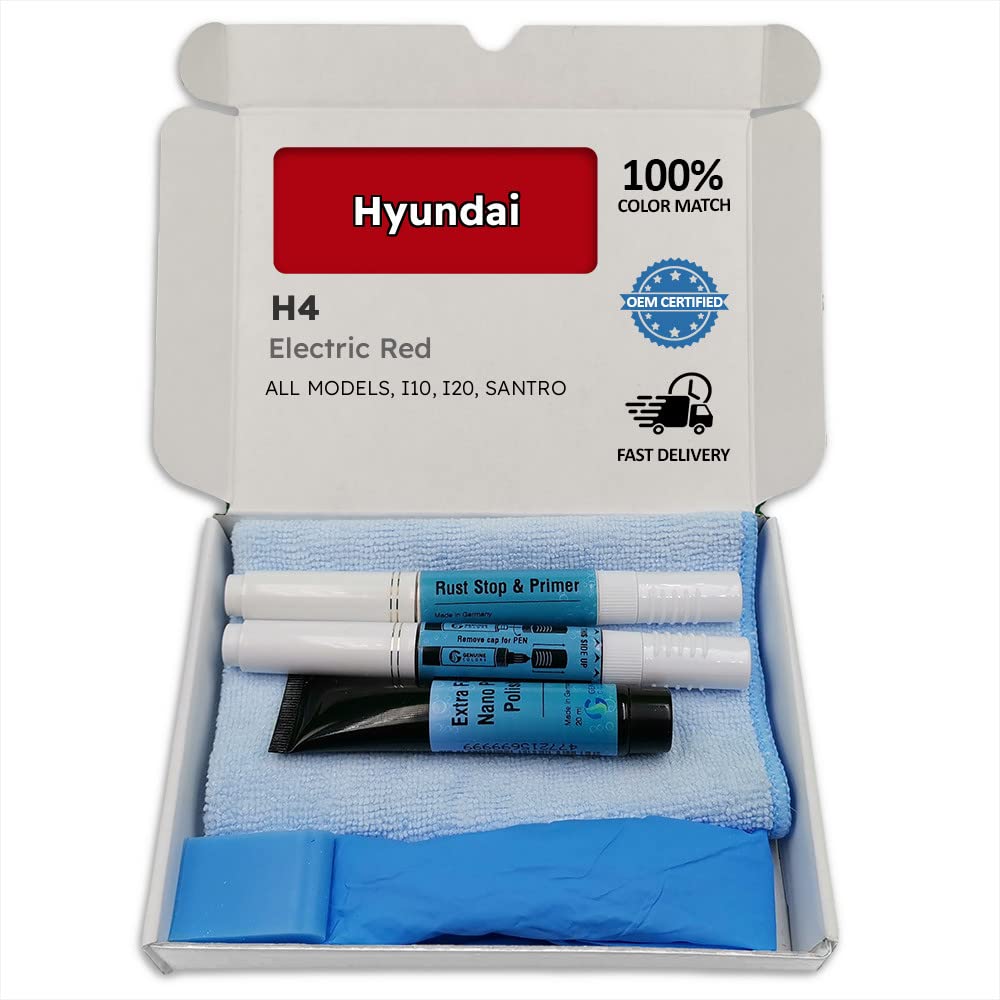 Genuine Colors Lackstift ELECTRIC RED H4 Kompatibel/Ersatz für Hyundai Rot von Genuine Colors