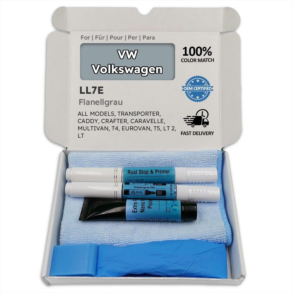 Genuine Colors Lackstift FLANELLGRAU LL7E für VW Volkswagen Grau Transporter Caddy Crafter CARAVELLE MULTIVAN T4 Eurovan T5 LT 2 Genuine Colors Lackstift FLANELLGRAU LL7E für VW Volkswagen Grau Transporter Caddy Crafter CARAVELLE MULTIVAN T4 Eurovan T5 LT 2 von Genuine Colors
