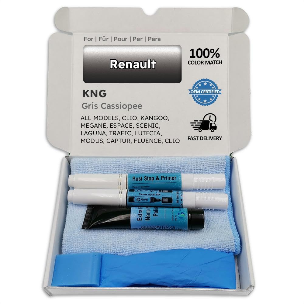 Genuine Colors Lackstift GRIS CASSIOPEE KNG für Renault Grau CLIO KANGOO Megane Espace Scenic Laguna TRAFIC LUTECIA Modus CAPTUR Fluence Symbol Coupe Grand Thalia RS CC Talisman Genuine Colors Lackstift GRIS CASSIOPEE KNG für Renault Grau CLIO KANGOO Megane Espace Scenic Laguna TRAFIC LUTECIA Modus CAPTUR Fluence Symbol Coupe Grand Thalia RS CC Talisman von Genuine Colors