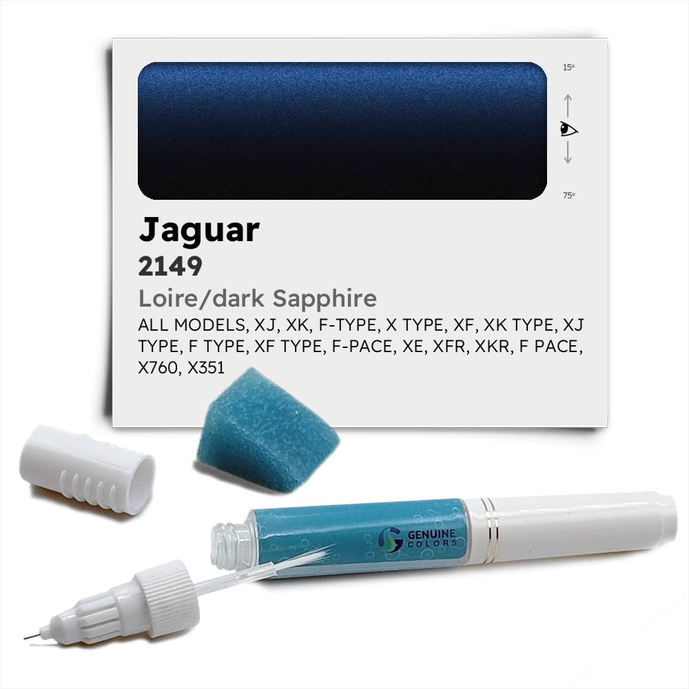 Genuine Colors Lackstift Loire/Dark Sapphire 2149 Kompatibel/Ersatz für Jaguar Schwarz von Genuine Colors