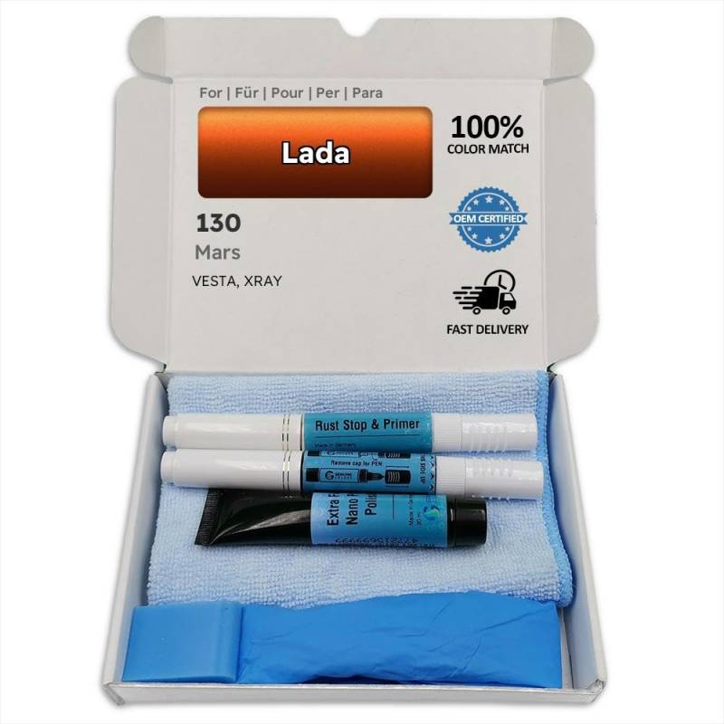Genuine Colors Lackstift Mars 130 für Lada Orange Vesta XRAY von Genuine Colors