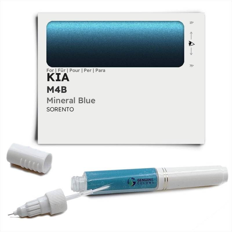 Genuine Colors Lackstift Mineral Blue M4B für KIA Blau Sorento von Genuine Colors