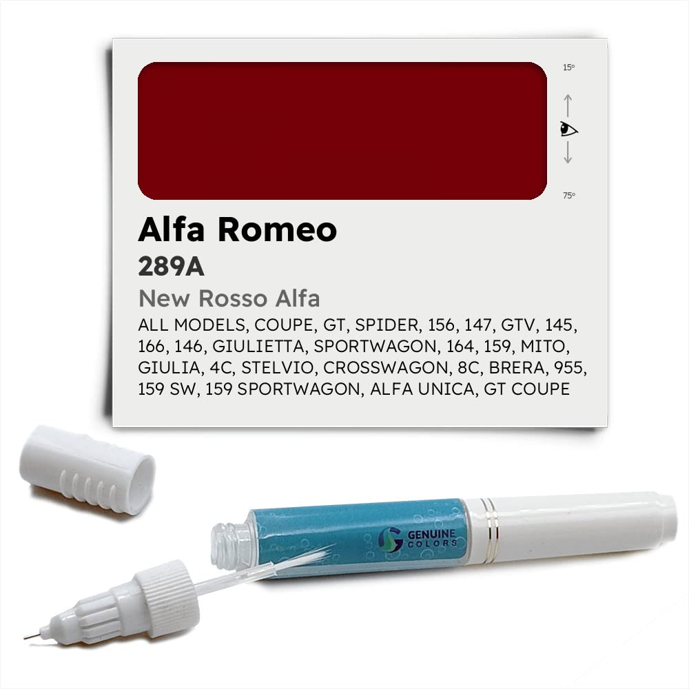 Genuine Colors Lackstift NEW ROSSO ALFA 289A Kompatibel/Ersatz für Alfa Romeo Rot von Genuine Colors