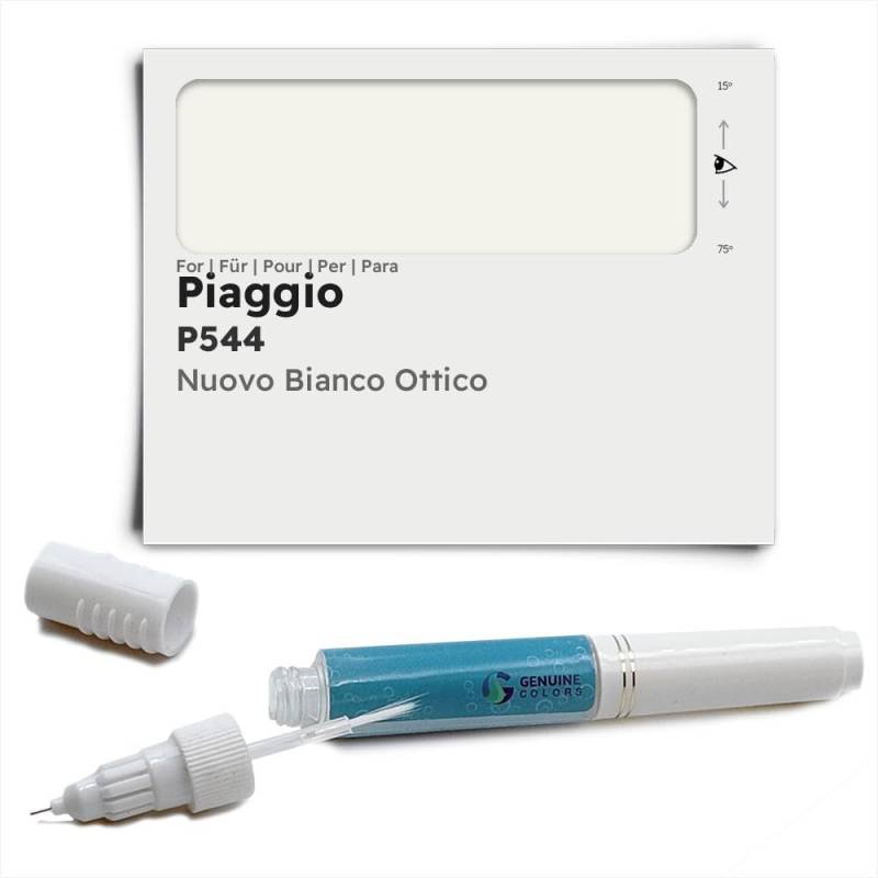 Genuine Colors Lackstift Nuovo Bianco Ottico P544 für Piaggio Weiß von Genuine Colors
