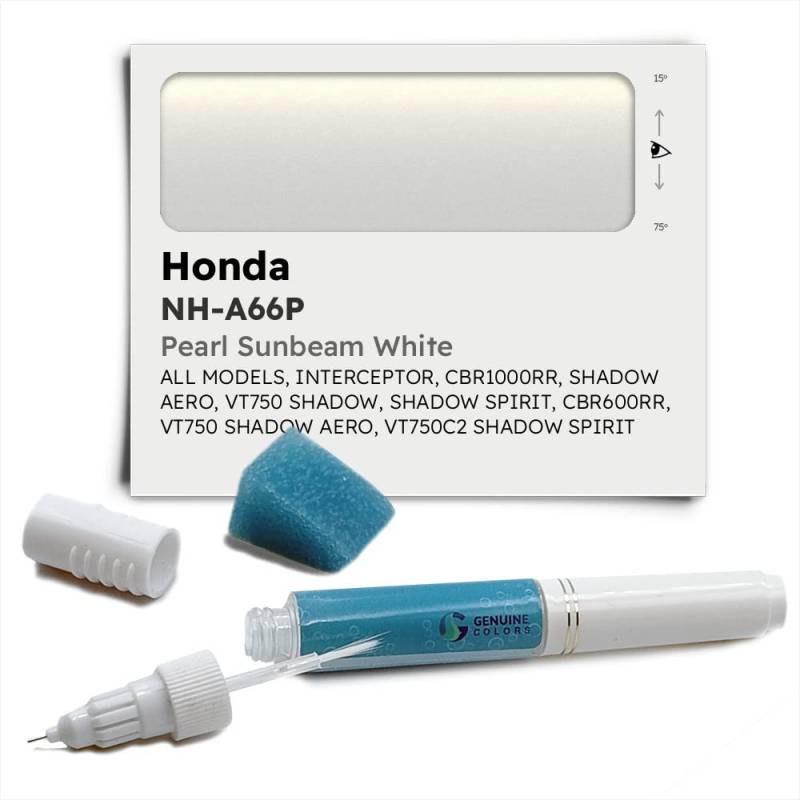 Genuine Colors Lackstift PEARL SUNBEAM WHITE NH-A66P Kompatibel/Ersatz für Honda Weiß von Genuine Colors
