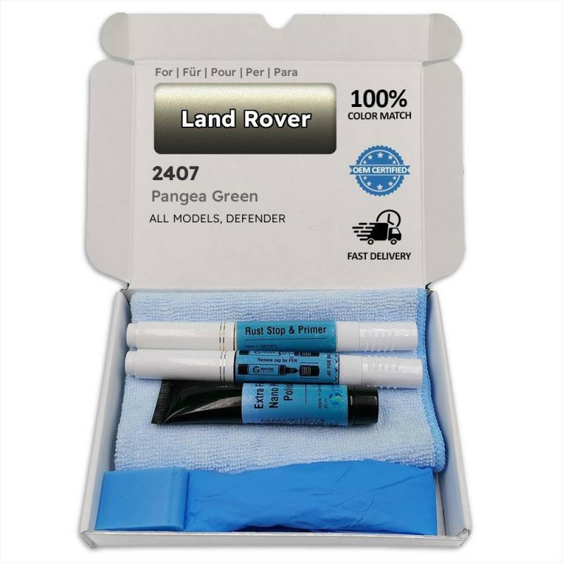 Genuine Colors Lackstift PANGEA GREEN 2407 für Land Rover Grün DEFENDER von Genuine Colors