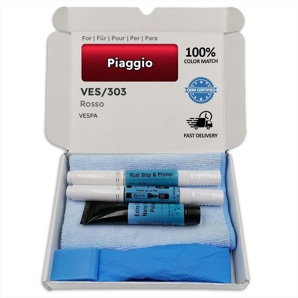 Genuine Colors Lackstift ROSSO VES 303 für Piaggio Rot VESPA von Genuine Colors