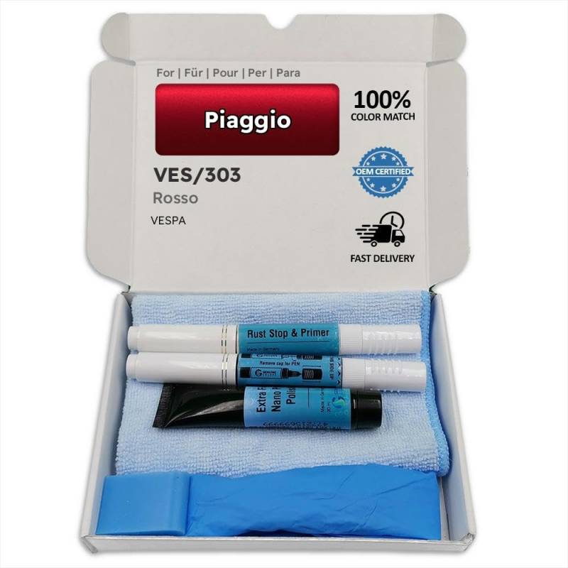 Genuine Colors Lackstift ROSSO VES 303 für Piaggio Rot VESPA von Genuine Colors