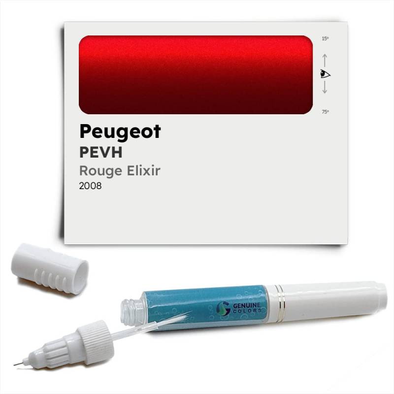 Genuine Colors Lackstift ROUGE ELIXIR PEVH Kompatibel/Ersatz für Peugeot Rot von Genuine Colors