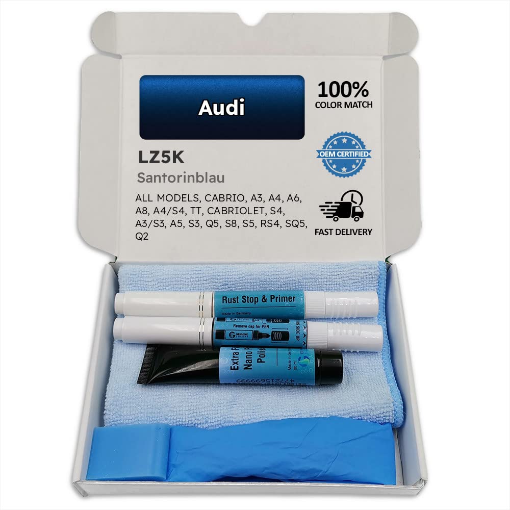 Genuine Colors Lackstift SANTORINBLAU LZ5K Kompatibel/Ersatz für Audi Blau von Genuine Colors