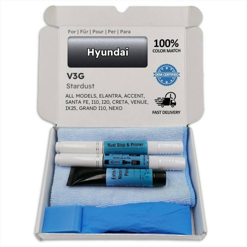 Genuine Colors Lackstift STARDUST V3G für Hyundai Marine ELANTRA ACCENT SANTA FE I10 I20 CRETA VENUE IX25 GRAND NEXO von Genuine Colors
