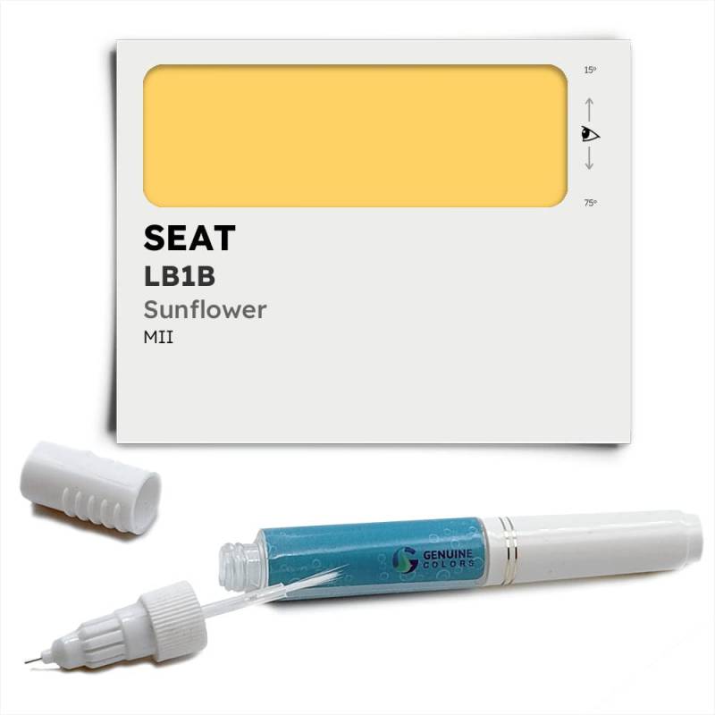 Genuine Colors Lackstift SUNFLOWER LB1B Kompatibel/Ersatz für SEAT Gelb von Genuine Colors