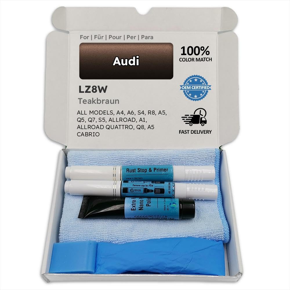 Genuine Colors Lackstift TEAKBRAUN LZ8W für Audi Braun A4 A6 S4 R8 A5 Q5 Q7 S5 ALLROAD A1 Quattro Q8 Cabrio Genuine Colors Lackstift TEAKBRAUN LZ8W für Audi Braun A4 A6 S4 R8 A5 Q5 Q7 S5 ALLROAD A1 Quattro Q8 Cabrio von Genuine Colors