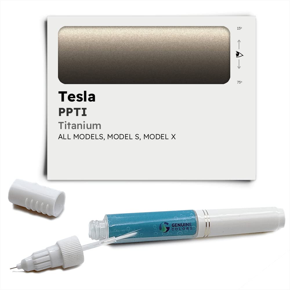 Genuine Colors Lackstift TITANIUM PPTI Kompatibel/Ersatz für Tesla Beige von Genuine Colors