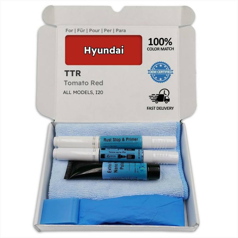 Genuine Colors Lackstift TOMATO RED TTR für Hyundai Rot I20 von Genuine Colors
