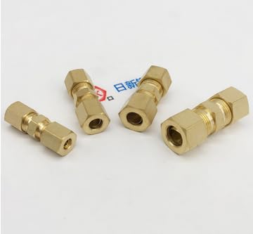 Geoyien Bremsleitung Verbinder, 3/16 Bremsleitung Verbinder Ø4,75mm, Fertigbearbeitung aus Kupfer Stahl (4 Stücks) von Geoyien