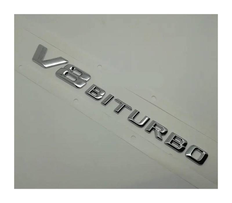 GeRRiT yzw6688 1 Stück Auto-Emblem „V8 BITURBO“, kompatibel mit E63 ML63 CLS63 GL63 V6 BITURBO, Auto-Emblem-Stick, Auto-Styling (Color : V8) von GerRit