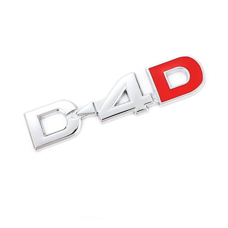 GerRit yzw6688 D4D D-4D Logo Autoaufkleber Emblem Abzeichen Aufkleber kompatibel mit Corolla RAV4 Camry Crown Prius Reiz VIOS Highlander Prado Corolla Tundra (Color : Silver D-4D) von MhaRt