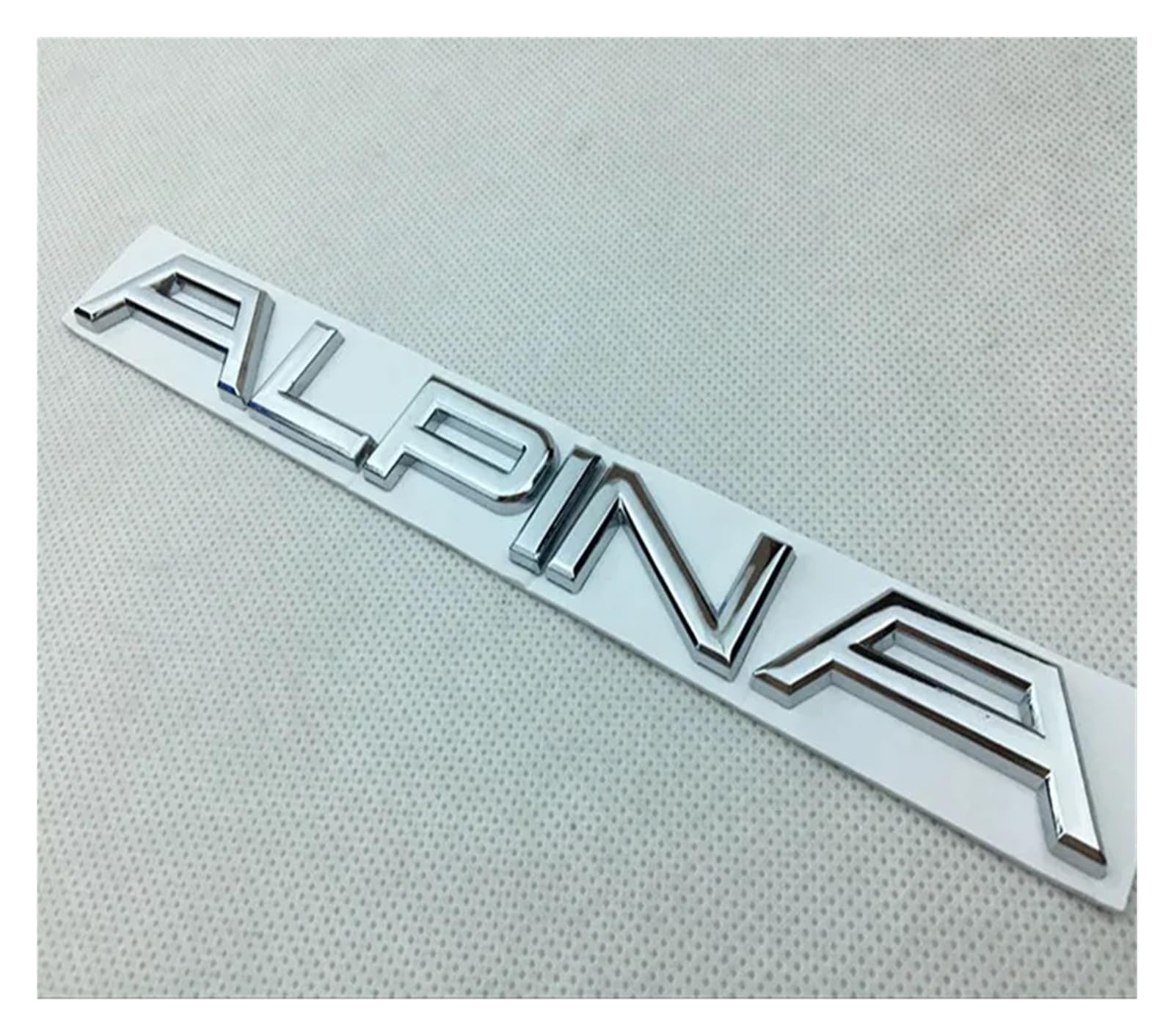 yzw6688 1X Metall-Alpina-Buchstaben-Emblem-Aufkleber for den Kofferraum hinten, kompatibel mit E46 E60 E90 E36 E53 E30 E34 F10 F30 1 3 5 7 Auto-Stying-Aufkleber (Color : Chrome) von GerRit