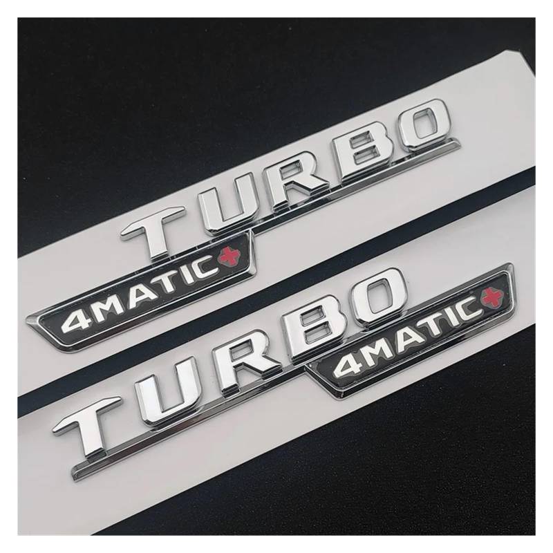 GerRit yzw6688 3D ABS Auto Kotflügel Seite Hinten Kofferraum Abzeichen Aufkleber Logo A35 A45 A45S Turbo 4matic Emblem Kompatibel mit W176 W177 Zubehör (Color : Fender Silver 2pcs-01) von MhaRt