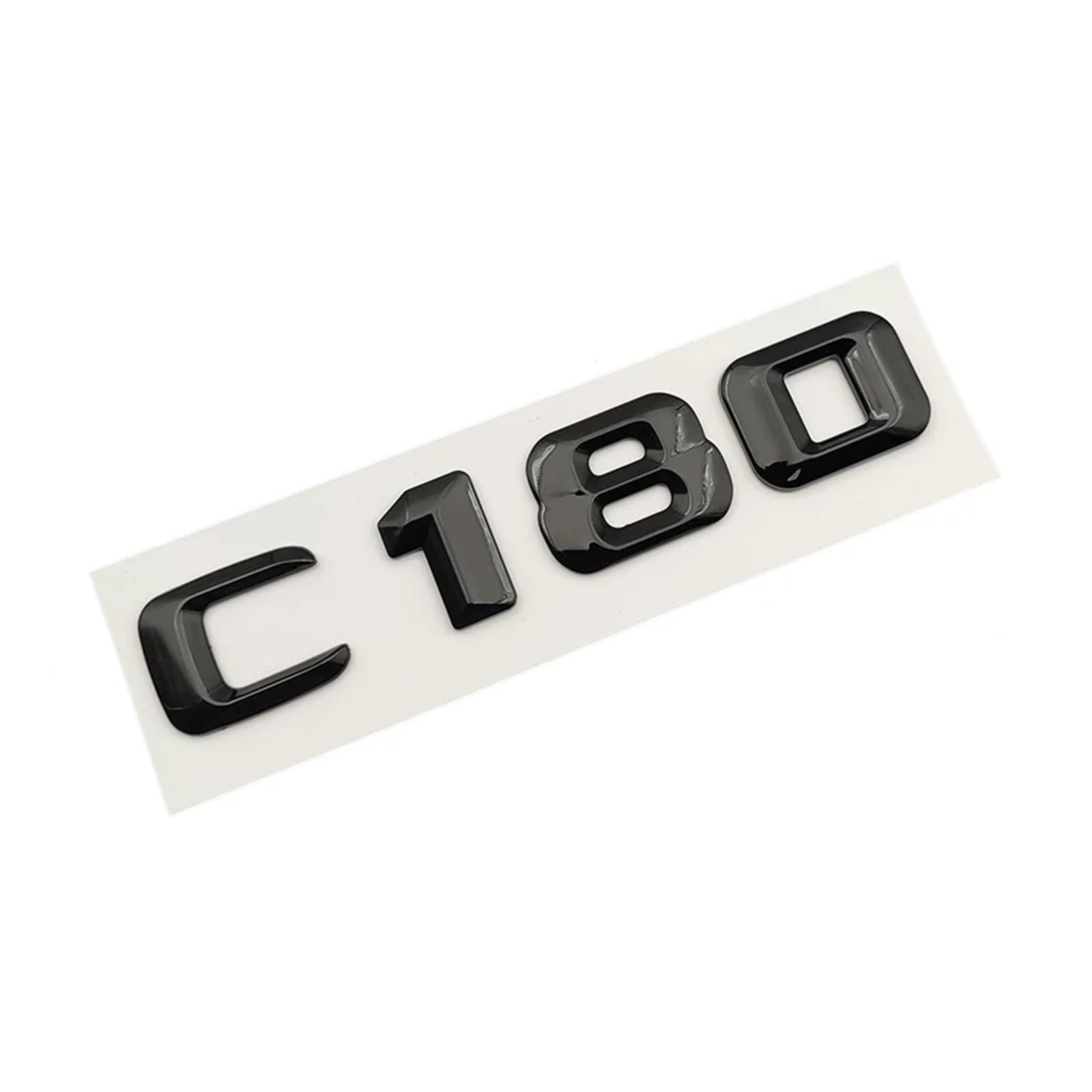 yzw6688 3D ABS Schwarz Logo C200 C220 C250 C300 C350 C400 C450 Emblem Buchstaben Auto Aufkleber Kompatibel mit W205 W204 W203 Zubehör (Color : C180) von GerRit