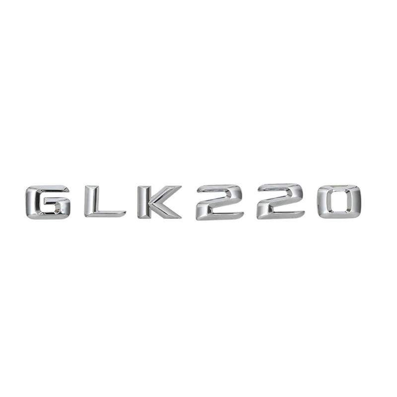 yzw6688 Chrom „GLK 220“ Kofferraum hinten Buchstaben Wort Abzeichen Emblem Buchstabe Aufkleber Aufkleber for GLK-Klasse GLK220 von MhaRt