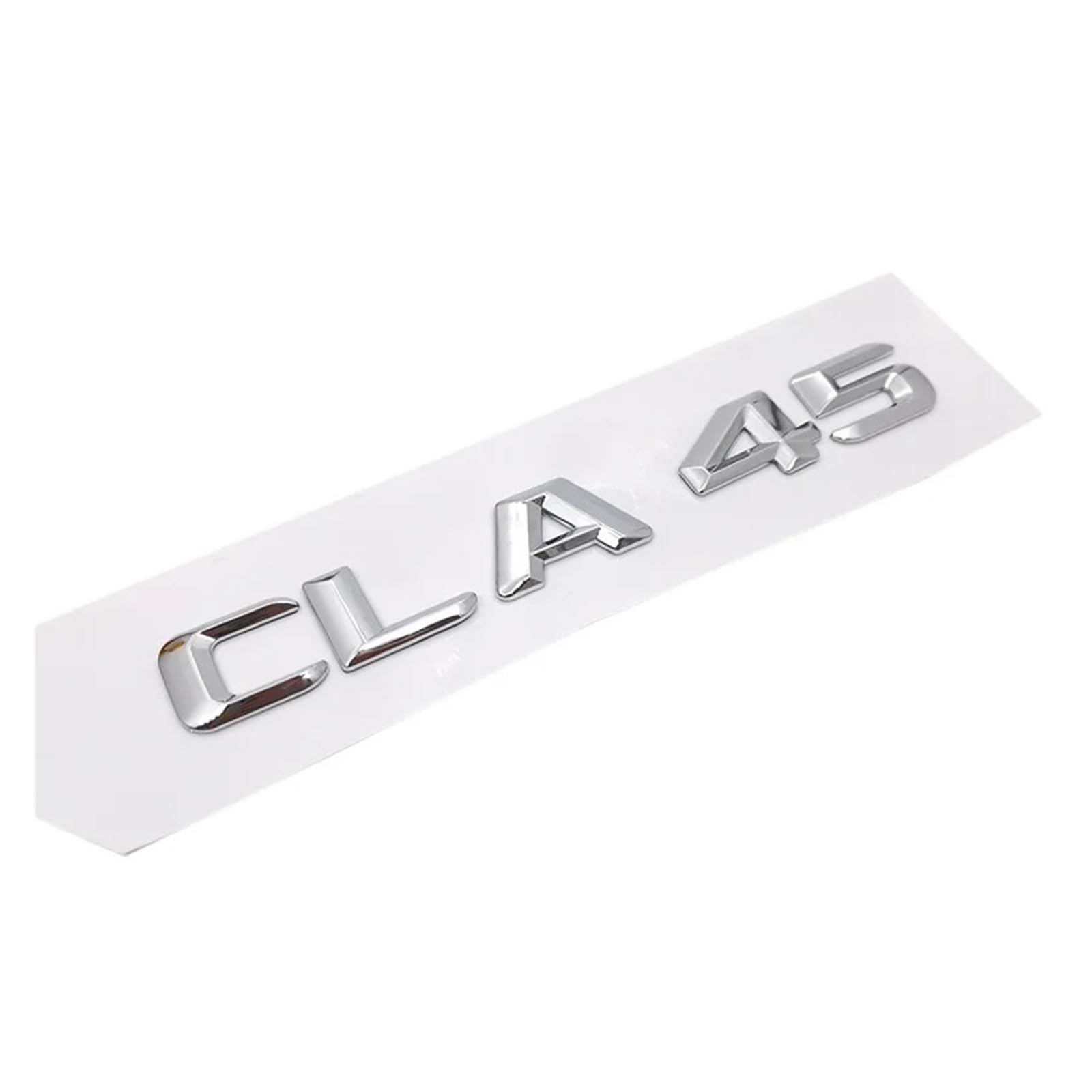 yzw6688 Mattschwarzer „CLA 45“-Kofferraum-Heckbuchstaben-Wort-Abzeichen-Emblem-Buchstaben-Aufkleber-Aufkleber, kompatibel mit CLA-Klasse CLA45 (Color : Silver-Convex) von GerRit