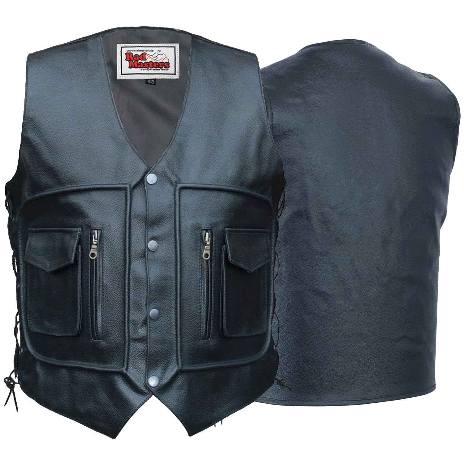 German Wear, Leder Motorrad Kutte Lederweste Bikerweste Motorradweste Weste Schnürung Schwarz, Größe:58 German Wear, Leder Motorrad Kutte Lederweste Bikerweste Motorradweste Weste Schnürung Schwarz, Größe:58 von German Wear