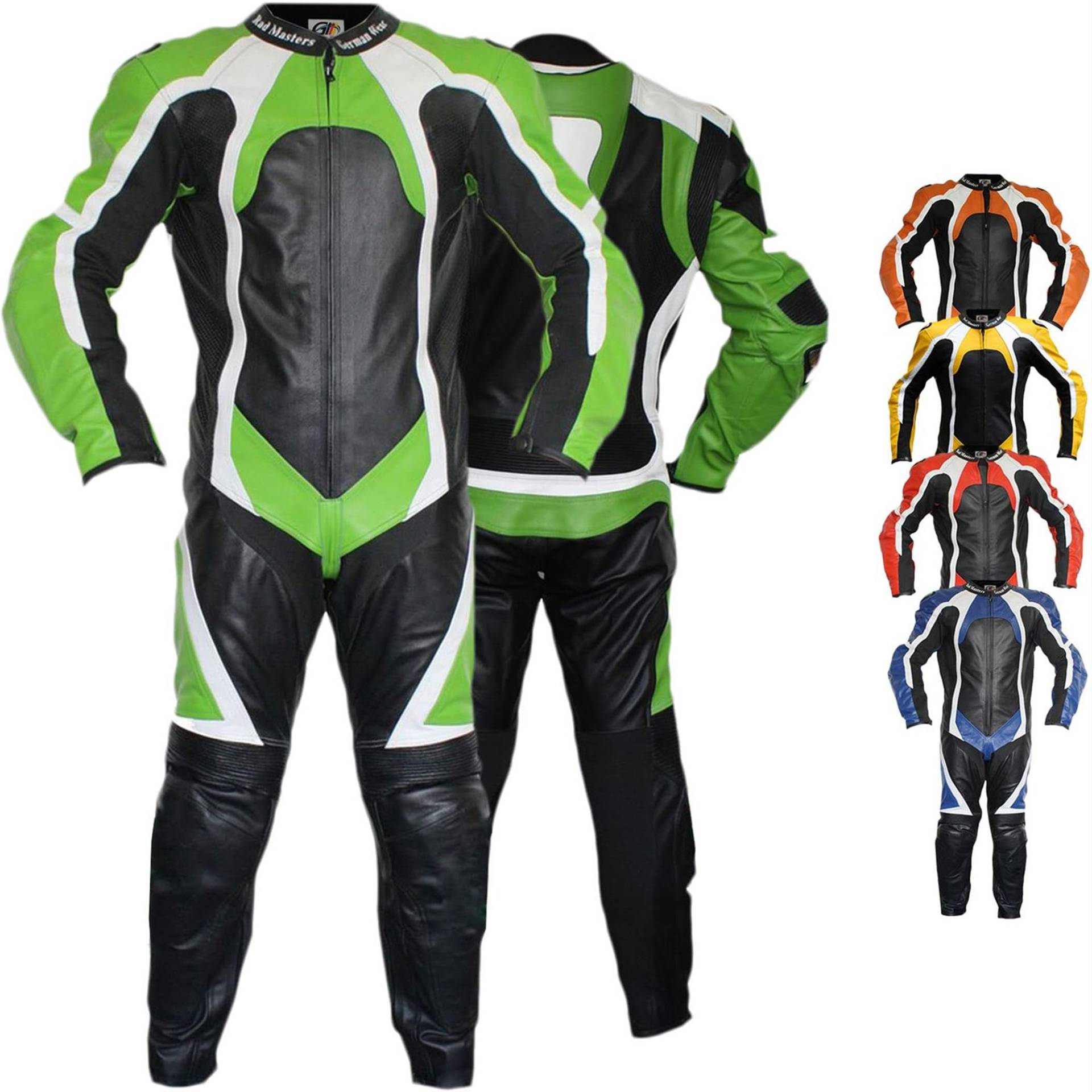 German Wear Einteiler Motorradkombi Lederkombi aus Büffelleder echtleder Kombi, 50/M, Farbe:Grün German Wear Einteiler Motorradkombi Lederkombi aus Büffelleder echtleder Kombi, 50/M, Farbe:Grün von German Wear