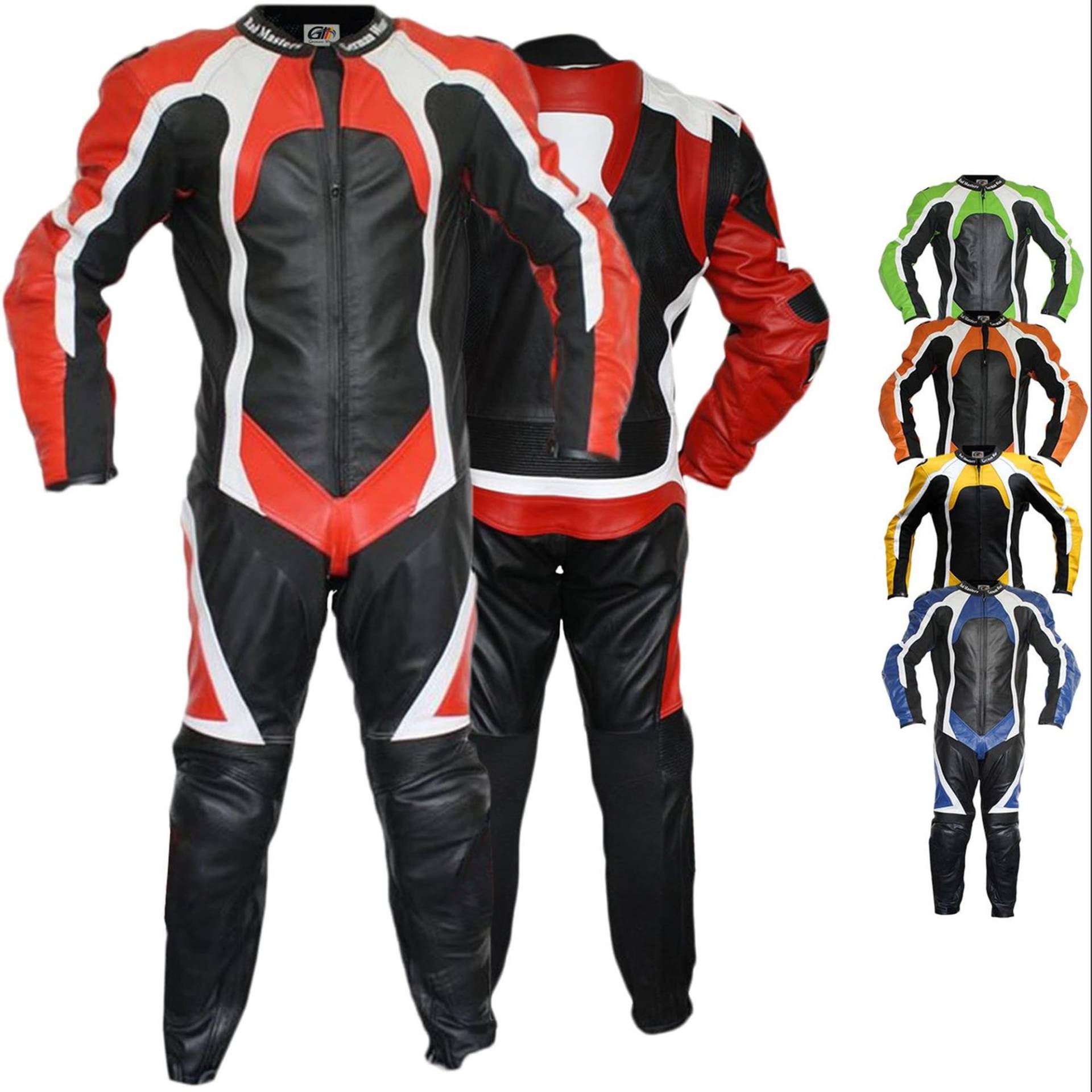 German Wear Einteiler Motorradkombi Lederkombi aus Büffelleder echtleder Kombi, 60/4XL, Farbe:Rot German Wear Einteiler Motorradkombi Lederkombi aus Büffelleder echtleder Kombi, 60/4XL, Farbe:Rot von German Wear