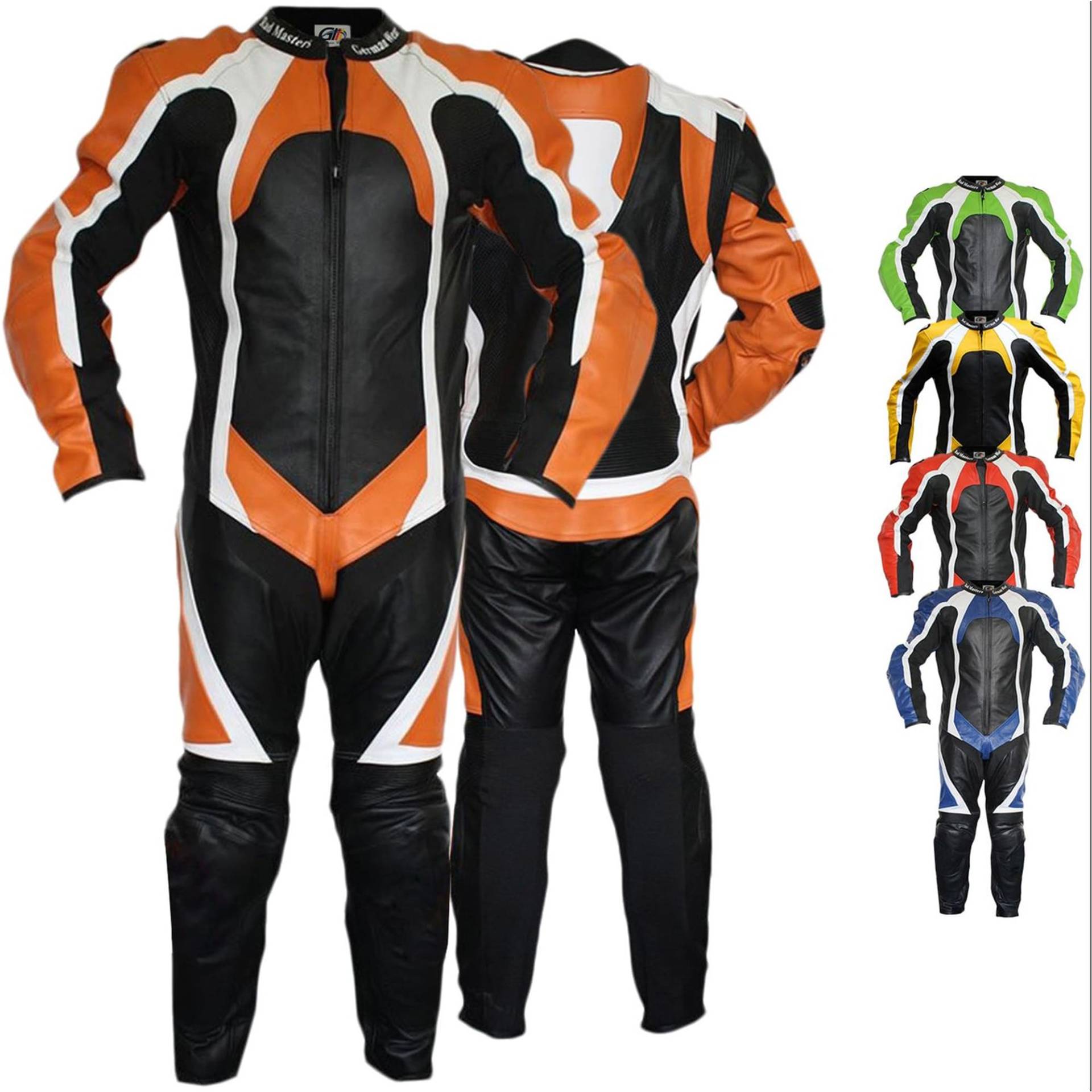 German Wear Einteiler Motorradkombi Lederkombi aus Büffelleder echtleder Kombi, 62/5XL, Farbe:Orange German Wear Einteiler Motorradkombi Lederkombi aus Büffelleder echtleder Kombi, 62/5XL, Farbe:Orange von German Wear