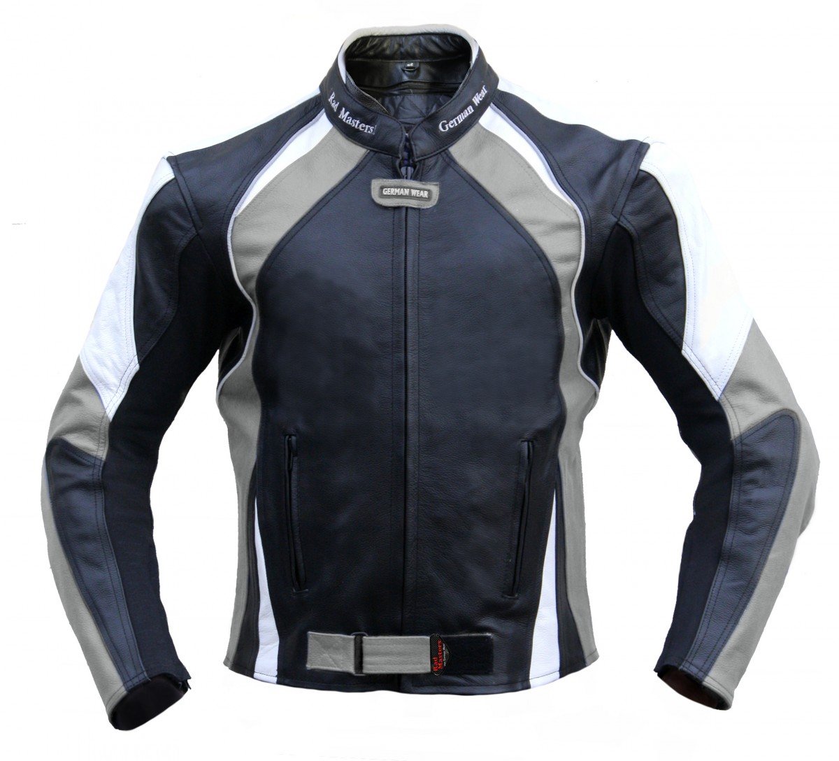 German Wear Lederjacke Motorradjacke Chopperjacke aus Rindsleder Kombijacke, Schwarz/Grau/Weiss, 54 German Wear Lederjacke Motorradjacke Chopperjacke aus Rindsleder Kombijacke, Schwarz/Grau/Weiss, 54 von German Wear