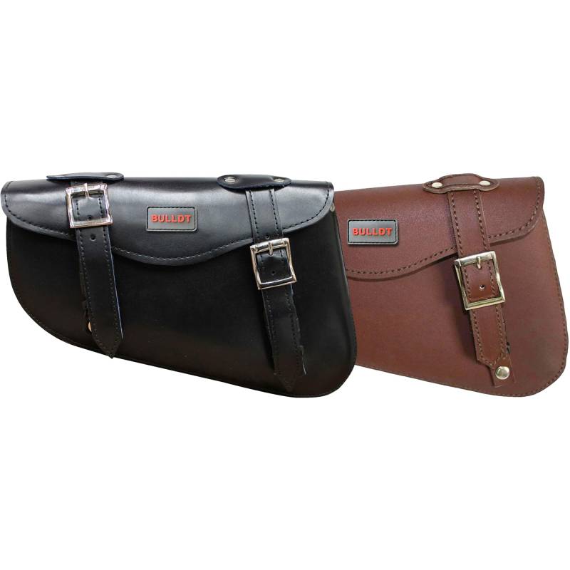 German Wear Motorrad Solobag Solo Tasche Satteltasche Motorradtasche Werkzeugtasche Leder, Dunkelbraun, Seite:Links von German Wear