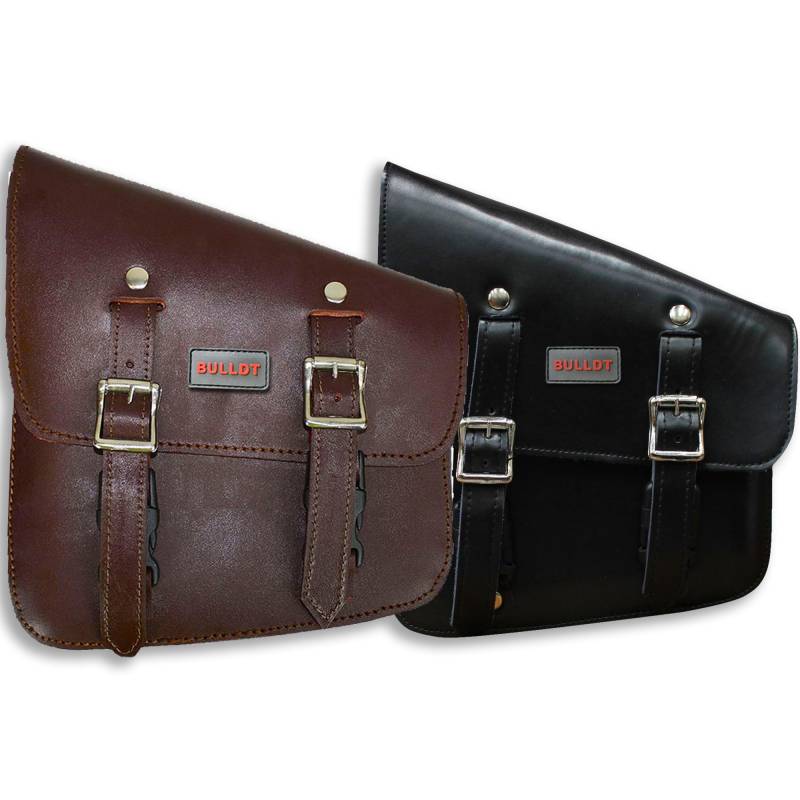 German Wear Motorrad Solobag Solo Tasche Satteltasche Motorradtasche Werkzeugtasche Leder, Dunkelbraun, Seite:Rechts von German Wear