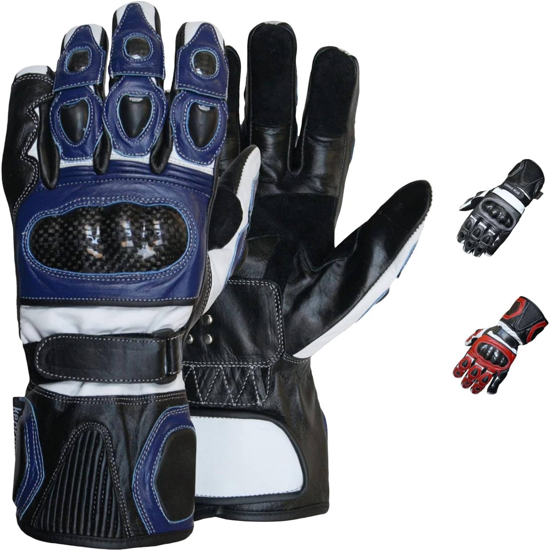 German Wear Motorradhandschuhe Motorrad Biker Handschue Lederhandschuhe in 3X Farben, Größe:11=XXL, Farbe:Blau German Wear Motorradhandschuhe Motorrad Biker Handschue Lederhandschuhe in 3X Farben, Größe:11=XXL, Farbe:Blau von German Wear