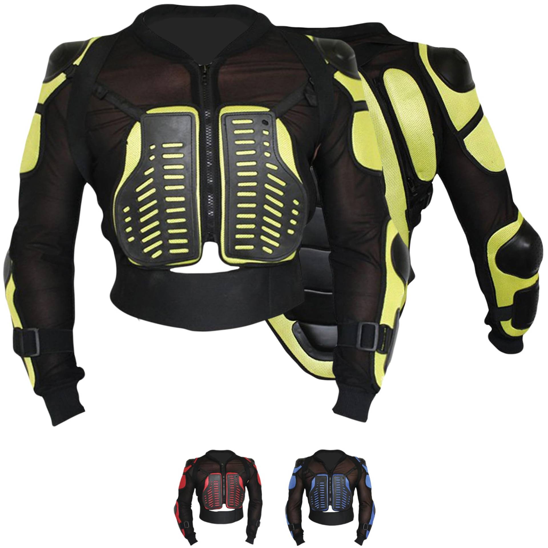 Protektorenjacke Motorrad Motocross Skatebording Protektoren Armour KörperPanzer, Größe:56/2XL, Farbe:Gelb Protektorenjacke Motorrad Motocross Skatebording Protektoren Armour KörperPanzer, Größe:56/2XL, Farbe:Gelb von German Wear