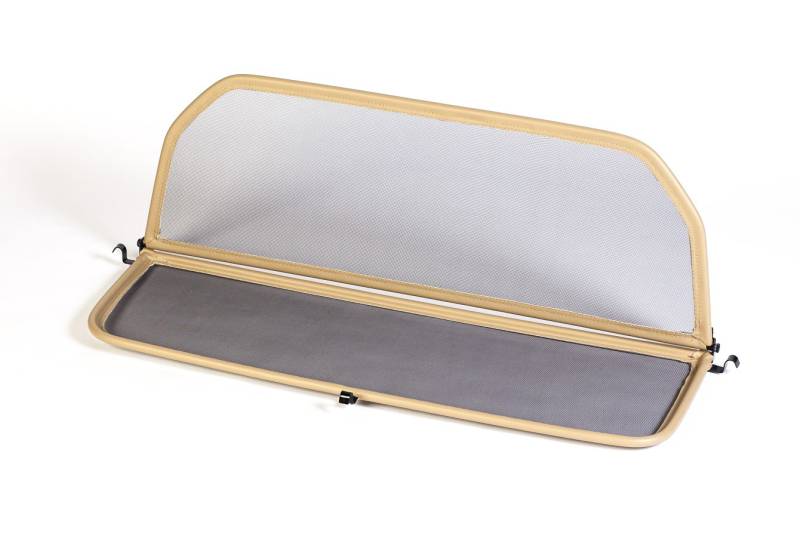 GermanTuningParts Windschott für Mercedes SL R107 2-Sitzer 1971-1989 - Klappbar - mit Schnellverschluss – Beige | Windabweiser | Windblocker | Wind Deflector von GermanTuningParts