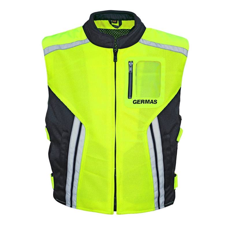 GERMAS 911.05-58-3XL Meshweste PREMIUM, Schwarz/Fluogelb, Gr. 3XL von Germas