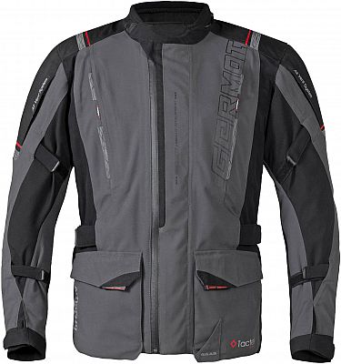 Germot Amaruq, Textiljacke wasserdicht - Grau/Schwarz/Rot - 3XL von Germot