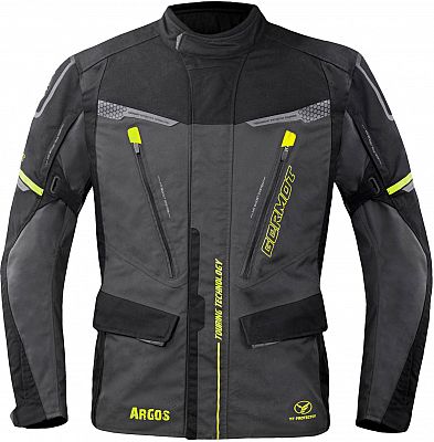 Germot Argos, Textiljacke wasserdicht - Schwarz/Grau/Gelb - 4XL von Germot