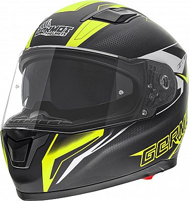 Germot GM 330 Dekor, Integralhelm - Matt Schwarz/Neon-Gelb/Weiß - L Germot GM 330 Dekor, Integralhelm - Matt Schwarz/Neon-Gelb/Weiß - L von Germot