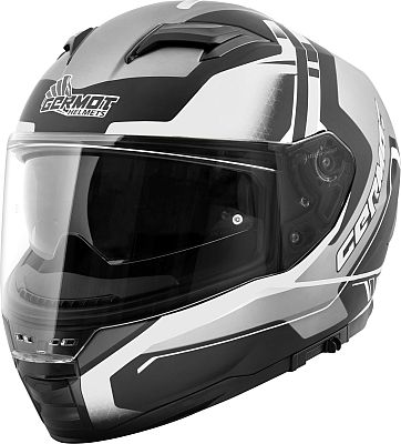 Germot GM 350 Dekor, Integralhelm - Matt Schwarz/Grau/Weiß - XXL von Germot