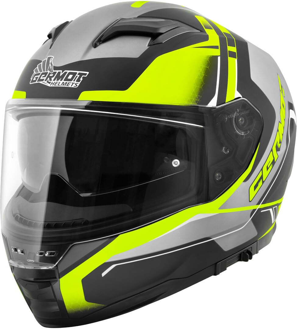 Germot GM 350 Integralhelm matt schwarz Fluo gelb ECE 22.06 mit Sonnenblende, XL 61/62 Germot GM 350 Integralhelm matt schwarz Fluo gelb ECE 22.06 mit Sonnenblende, XL 61/62 von Germot
