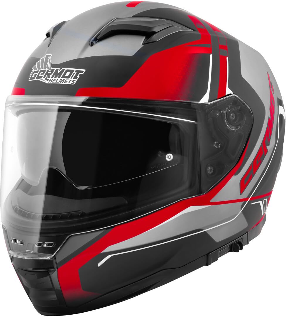 Germot GM 350 Integralhelm matt schwarz rot ECE 22.06 mit Sonnenblende, L 59/60 Germot GM 350 Integralhelm matt schwarz rot ECE 22.06 mit Sonnenblende, L 59/60 von Germot