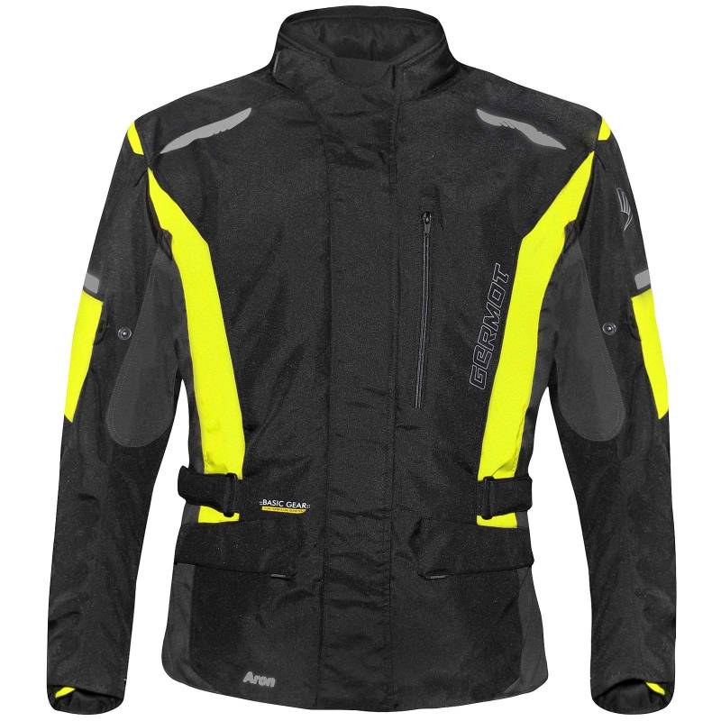 Germot Herren Motorradjacke Aron, Schwarz Gelb, M, 4231000 von Germot