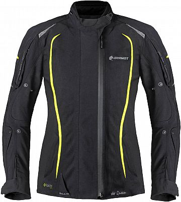 Germot MotoQueen, Textiljacke wasserdicht Damen - Schwarz/Gelb - 38 von Germot